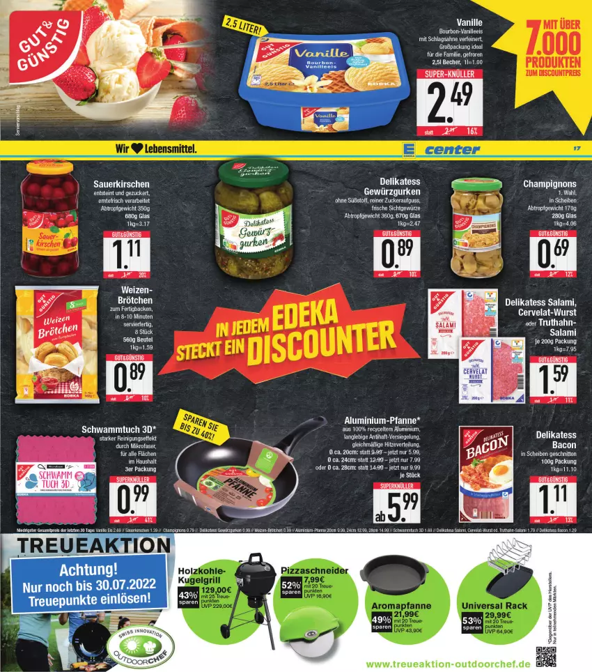 Aktueller Prospekt E Center - Angebote der Woche - von 18.07 bis 23.07.2022 - strona 17 - produkty: bacon, grill, Ti