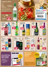 Gazetka promocyjna Rewe - Diese Woche im Angebot! - Gazetka - ważna od 31.12 do 31.12.2021 - strona 13 - produkty: alkohol, Becher, bombay sapphire, BraTee, brut, Cap, champagne, champagner, coupon, coupons, cranberry, drink, dry gin, ecco, eis, eiswürfel, energy drink, ente, erde, flasche, frizzante, gin, ginger, grapefruit, Handy, ice tea, krombache, krombacher, krombacher pils, LG, lipton, lipton ice tea, london dry, london dry gin, monster, Monster Energy, moskovskaya, papier, payback, pepsi, Pick Up!, pils, prosecco, rezept, rezepte, robby, rosmarin, saft, sapphire, Schal, schöfferhofer, sekt, sirup, tee, telefon, Ti, wein, wodka, würfel, Yo, zucker