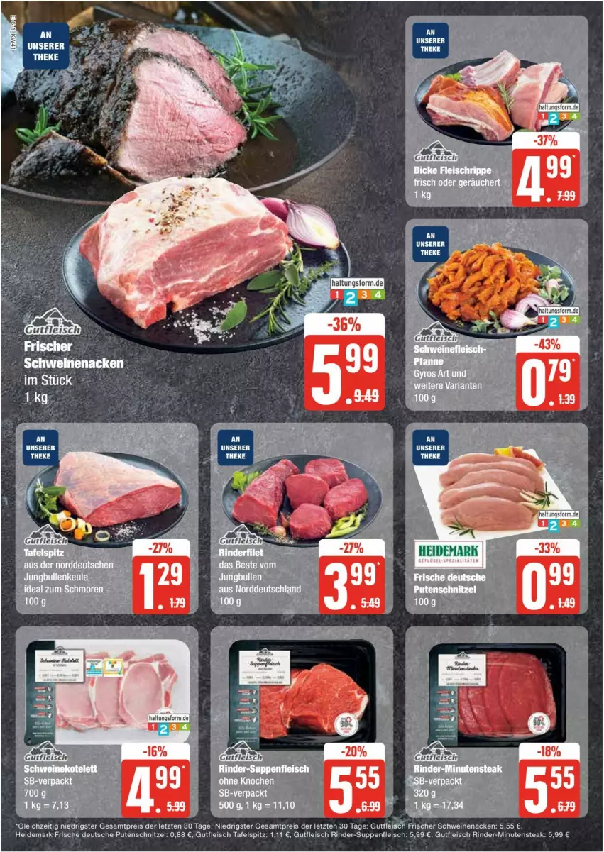 Aktueller Prospekt Edeka - Prospekte - von 07.10 bis 12.10.2024 - strona 6 - produkty: aeg, eis, fleisch, gutfleisch, pute, putenschnitzel, reis, rind, rinder, schnitzel, schwein, schweine, schweinenacken, steak, suppe, suppen, suppenfleisch, tafelspitz, Ti, wein, weine, ZTE