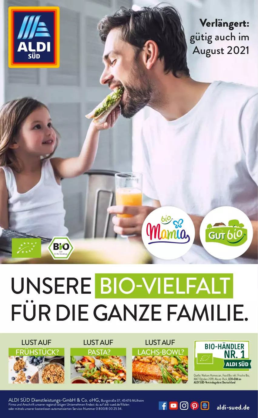 Aktueller Prospekt AldiSud - ALDI Sortiment Bio - von 01.08 bis 31.08.2021 - strona 1