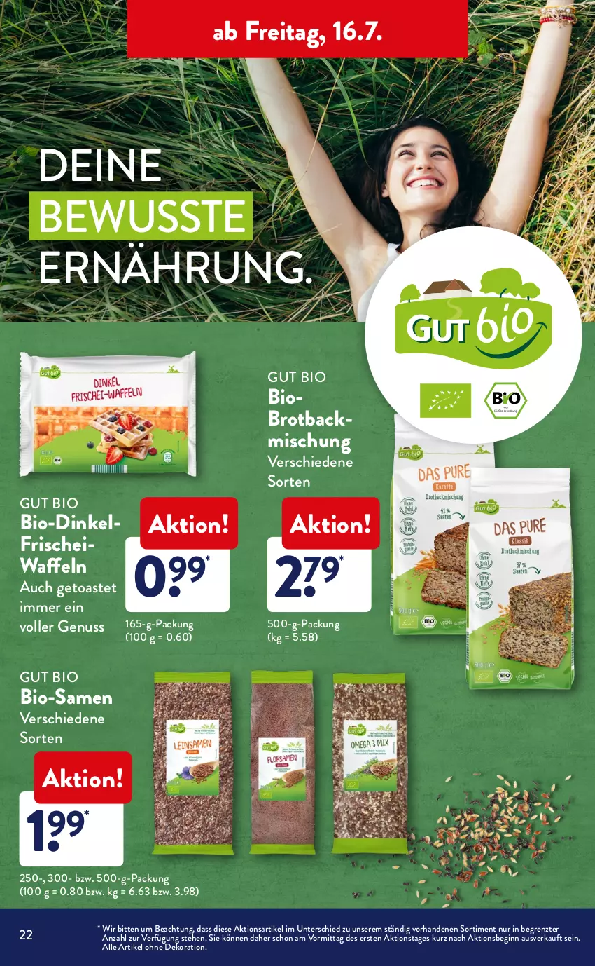 Aktueller Prospekt AldiSud - ALDI Bio-Sortiment - von 01.07 bis 31.07.2021 - strona 22