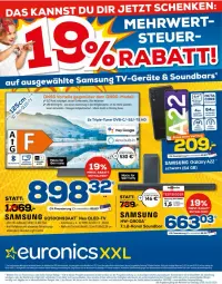 Gazetka promocyjna Euronics - Prospekte - Gazetka - ważna od 02.03 do 02.03.2022 - strona 1 - produkty: dvb, elle, Germ, HDMI, qled, qled-tv, rind, Samsung, samsung galaxy, Samsung Galaxy A, soundbar, spiegel, Ti, tisch, tuner, uhd, usb, Wanne