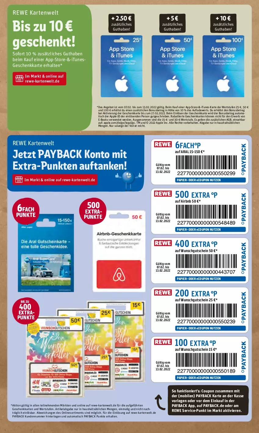 Aktueller Prospekt Rewe - Diese Woche im Angebot! - von 07.02 bis 12.02.2022 - strona 18 - produkty: angebot, Apple, auto, coupon, erde, gutschein, papier, payback, rwe, Ti, tisch, usb