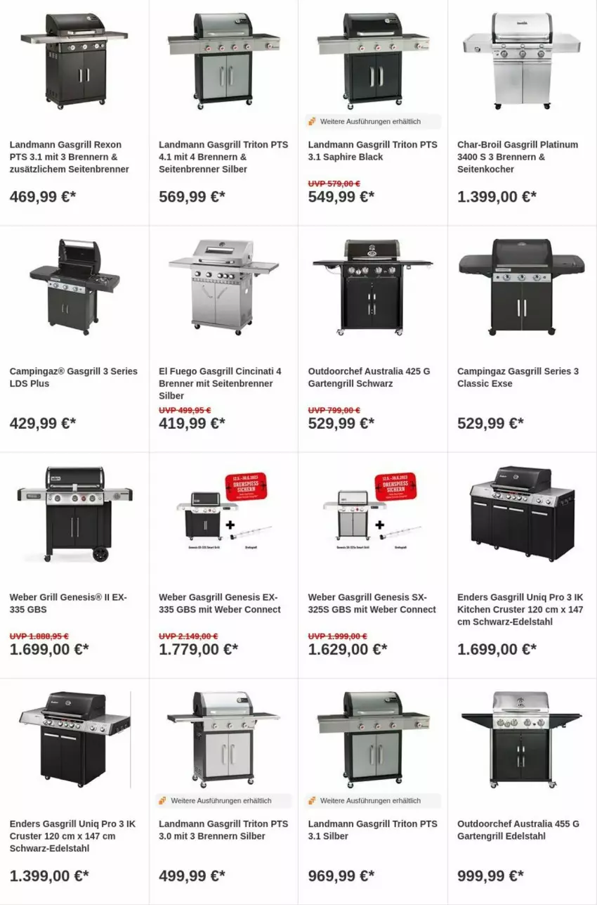 Aktueller Prospekt Obi - Prospekte - von 20.06 bis 28.06.2023 - strona 17 - produkty: aust, Bau, campingaz, char-broil, cin, edelstahl, enders, Garten, gasgrill, grill, Kocher, lack, Ti, weber