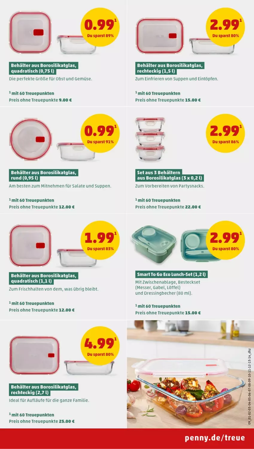 Aktueller Prospekt Penny - Prospekte - von 22.01 bis 27.01.2024 - strona 9 - produkty: Becher, Behälter, besteck, besteckset, dressing, eintöpfe, eis, gabel, Löffel, messer, obst, Obst und Gemüse, quad, reis, salat, salate, snack, snacks, suppe, suppen, Ti, tisch, und gemüse