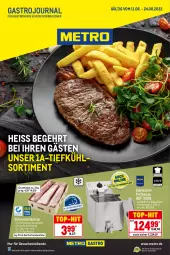Gazetka promocyjna Metro - GastroJournal - Gazetka - ważna od 24.08 do 24.08.2022 - strona 1 - produkty: edelstahl, eis, fritteuse, Kette, lachs, Metro, Rauch, reis, schwein, schweine, Schweinelachs, thermostat, Ti, tiefkühlsortiment, top-hit, wein, weine