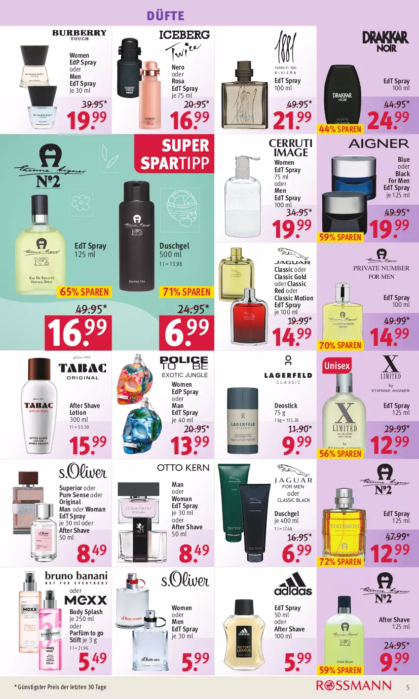 Aktueller Prospekt Rossmann - Prospekte - von 03.04 bis 06.04.2023 - strona 5 - produkty: after shave, body, deo, Deostick, duschgel, edp spray, edt spray, eis, gin, lack, Lotion, nero, reis, spartipp, Ti, ZTE