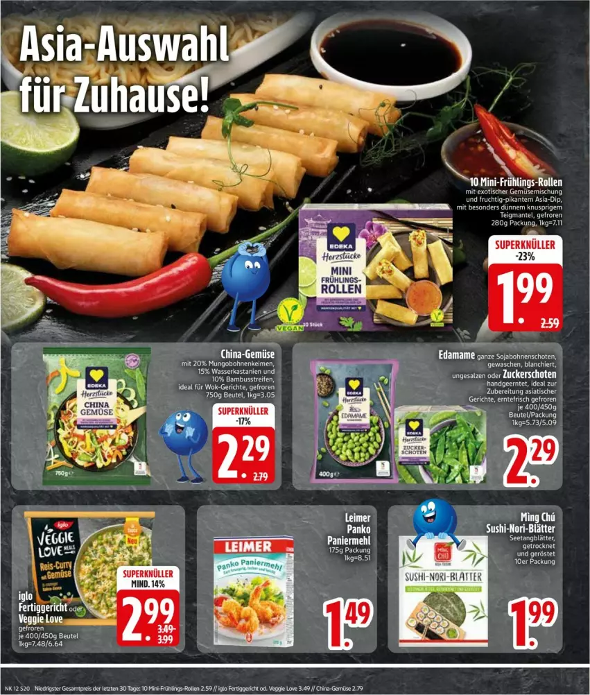 Aktueller Prospekt Edeka - Prospekte - von 17.03 bis 22.03.2025 - strona 20 - produkty: bambus, beutel, eis, Mantel, reifen, reis, Sushi, Ti, tisch, wasser, ZTE, zucker