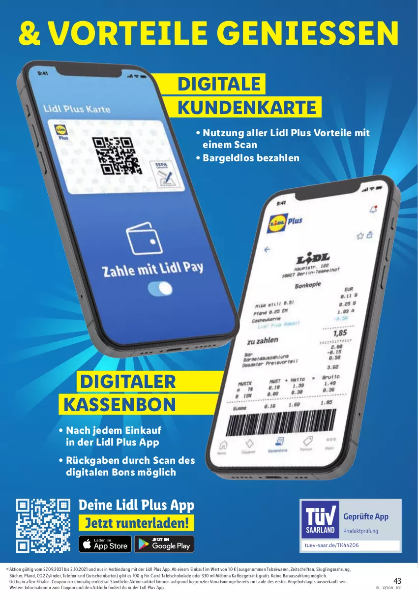 Aktueller Prospekt Lidl - Aktionsprospekt - von 27.09 bis 02.10.2021 - strona 43