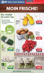 Gazetka promocyjna Combi - Prospekte - Gazetka - ważna od 29.04 do 29.04.2023 - strona 2 - produkty: angebot, angebote, beere, beeren, beutel, bio, Birnen, himbeer, himbeere, himbeeren, kiwi, knoblauch, lebensmittel, mac, natur, salat, Schal, Schale, tafelbirnen, Ti, zucchini