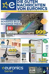 Gazetka promocyjna Euronics - Prospekte - Gazetka - ważna od 17.05 do 17.05.2023 - strona 1 - produkty: angebot, angebote, eis, elle, LG, linsen, Oled-TV, Philips, scooter, tee, Ti