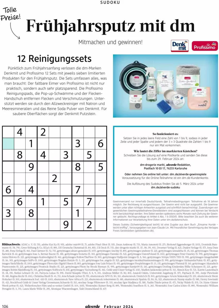 Aktueller Prospekt Dm Drogerie - Prospekte - von 01.03 bis 31.03.2024 - strona 106 - produkty: AEZ, allzweckreiniger, Alverde, arlo, Berger, bio, buch, DJI, eimer, eis, erde, gewinnspiel, gin, Kinder, limo, mac, Moretti, payback, Profissimo, quad, Rauch, reiniger, Reinigung, reis, Ria, sim, Soda, Spiele, Ti, tisch, weck, Weste, WICK