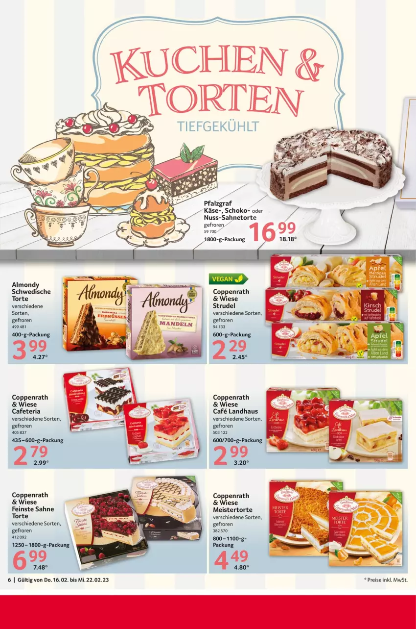 Aktueller Prospekt Selgros - Food - von 16.02 bis 22.02.2023 - strona 6 - produkty: coppenrath, eis, erdnüsse, erdnüssen, karamell, Käse, mandel, mandeln, Meister, nuss, reis, Ria, sahne, schoko, Strudel, Ti, torte