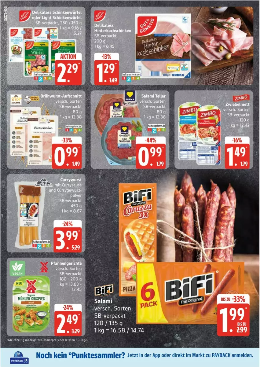 Aktueller Prospekt Edeka - Prospekte - von 17.03 bis 22.03.2025 - strona 10 - produkty: payback, salami, tesa