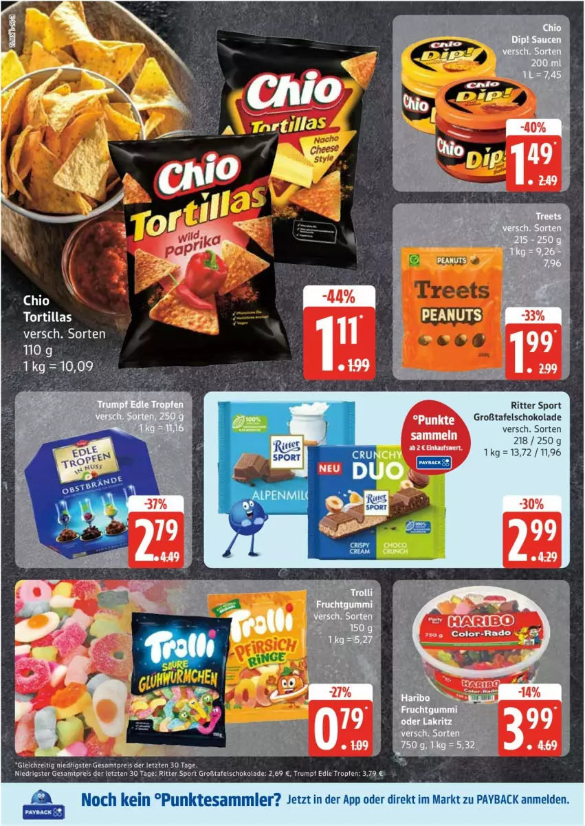 Aktueller Prospekt Edeka - Prospekte - von 17.03 bis 22.03.2025 - strona 16 - produkty: eis, payback, reis, ritter, ritter sport, rum, schoko, schokolade, Sport, tafelschokolade, tesa, Ti, tortilla, tortillas, ZTE