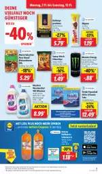 Gazetka promocyjna Lidl - Aktionsprospekt - Gazetka - ważna od 12.11 do 12.11.2022 - strona 9 - produkty: alesto, angebot, ball, chips, coupon, coupons, dallmayr, dallmayr prodomo, dulano, eis, elle, Finish, funny-frisch, leberwurst, monster, Monster Energy, nippon, nuss, Ofen, powerball, preisvorteil, prodomo, Rauch, reis, rwe, teller, Ti, walnuss, walnusskerne, waschmittel, wurst, ZTE