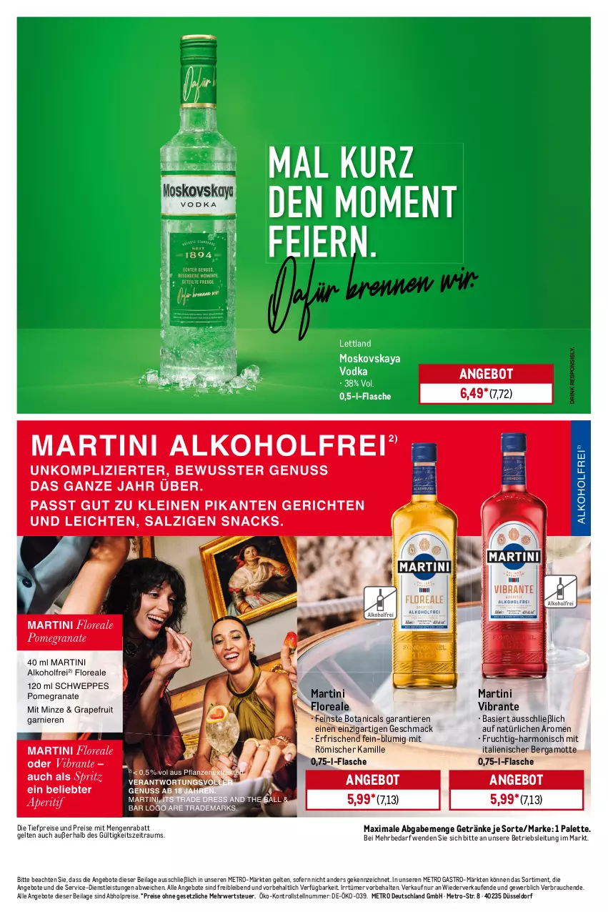 Aktueller Prospekt Metro - Starke Marken - von 05.01 bis 10.01.2026 - strona 5 - produkty: abholpreise, angebot, angebote, Bergamotte, eis, flasche, frucht, getränk, getränke, ilag, Kamill, kamille, loreal, mac, martini, Metro, metro gastro, moskovskaya, Palette, Rauch, reis, rwe, Ti, tiefpreis, Tiere, vodka