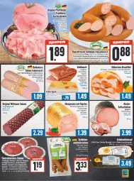 Gazetka promocyjna Edeka - Angebote der Woche - Gazetka - ważna od 14.10 do 14.10.2023 - strona 3 - produkty: ananas, aufstrich, Bau, brot, brotaufstrich, Brühwurst, brustfilet, chili, eintopf, eis, elle, feta, filet, fleisch, fleischwurst, Geflügel, gin, hähnchen-brustfilet, Käse, leberwurst, mac, mandarine, mandarinen, Mett, mit paprika, nuss, paprika, pastete, peperoni, Peroni, pfeffer, Rauch, rel, rezept, rind, rinder, ring, rouladen, saft, saftschinken, sahne, salami, salz, schinken, Schmelzkäse, schnittlauch, schwein, schweine, Speck, suppe, teller, Ti, tisch, topf, wein, weine, wiltmann, wurst, würstchen