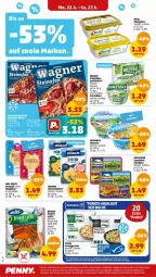 Gazetka promocyjna Penny - Prospekte - Gazetka - ważna od 27.04 do 27.04.2024 - strona 6 - produkty: angebot, angebote, becel, Bergkäse, brot, erde, frischkäse, hochland, Käse, käsescheiben, lachs, mac, margarine, milch, milram, obazda, Ofen, payback, pizza, salami, sandwich, sauce, senf, steinofen, Ti