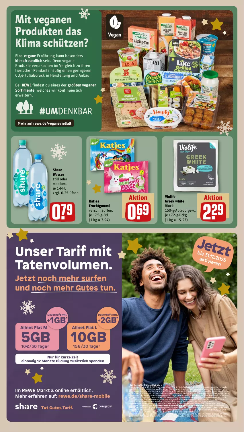 Aktueller Prospekt Rewe - Prospekte - von 27.11 bis 02.12.2023 - strona 16 - produkty: Bau, ente, frucht, fruchtgummi, katjes, ring, rwe, sac, Schütze, Ti, wasser