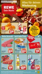 Gazetka promocyjna Rewe - Prospekte - Gazetka - ważna od 02.12 do 02.12.2023 - strona 1 - produkty: aktionspreis, aust, Becher, bio, campofrio, coupon, eis, ente, filet, Havana Club, joghur, joghurt, joghurt mit der ecke, karlsberg, karlsberg mixery, lindt, Mixer, mixery, Mon Chéri, Müller, orange, orangen, reis, schinken, schwein, schweine, schweine-filet, serrano, telefon, Ti, uhr, wein, weine