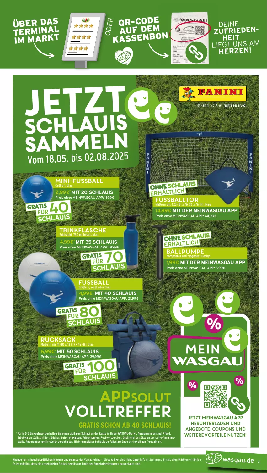 Aktueller Prospekt Wasgau - von 11.05 bis 16.05.2026 - strona 21 - produkty: angebot, angebote, auer, ball, coupon, coupons, edelstahl, eis, elle, flasche, gutschein, reis, rucksack, sac, Sushi, telefon, Ti, trinkflasche