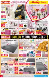 Gazetka promocyjna Norma - Norma - Gazetka - ważna od 13.02 do 13.02.2023 - strona 4 - produkty: Armband, Armbanduhr, ball, batterie, batterien, Bau, Bebe, bilderrahmen, blume, blumen, braun, cashmere, creme, decke, dell, Draht, edelstahl, eis, elle, espresso, gin, Hängeleuchte, Holz, hortensie, Kette, kissen, Kugel, kuscheldecke, Läufer, lavendel, LED-Hängeleuchte, led-licht, leine, Leuchte, LG, lichterkette, Luftballon, Mett, mitteldecke, Mode, monster, natur, ndk, nuggets, orchidee, Plüsch, reifen, reis, Ria, rosen, Schal, Schale, Schmetterling, schmutzfangmatte, senf, sonoma eiche, spiegel, Spiegelgranulat, Spiele, tasse, teller, teppich, Ti, timer, tisch, Tischwäsche, uhr, usb, Vase, wasser, ZTE