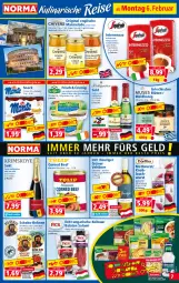 Gazetka promocyjna Norma - Norma - Gazetka - ważna od 13.02 do 13.02.2023 - strona 7 - produkty: Balaton, Becher, beef, Blüte, bohne, bohnen, corned beef, cuvée, flasche, frischkäse, gin, ginger, grüner veltliner, Heu, honig, HP, intermezzo, Käse, kirsch, knoblauch, kräuter, kühlregal, marmelade, Mett, mettwurst, natur, orange, paprika, regal, rum, salami, schoko, sekt, snack, Ti, wein, Weißwein, whisky, wurst