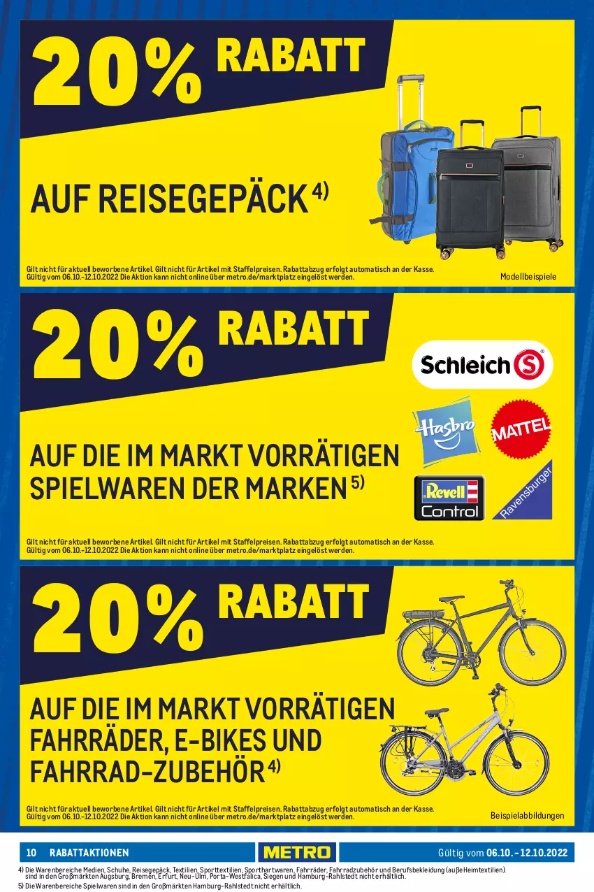 Aktueller Prospekt Metro - NonFood - von 06.10 bis 12.10.2022 - strona 10 - produkty: auto, beispielabbildung, dell, E-Bike, E-Bikes, eis, erde, Fahrrad, geschirr, heimtextilien, kleid, Kleidung, leuchtmittel, LG, Metro, Mode, reis, schuhe, Spiele, spielwaren, Sport, Ti, tisch