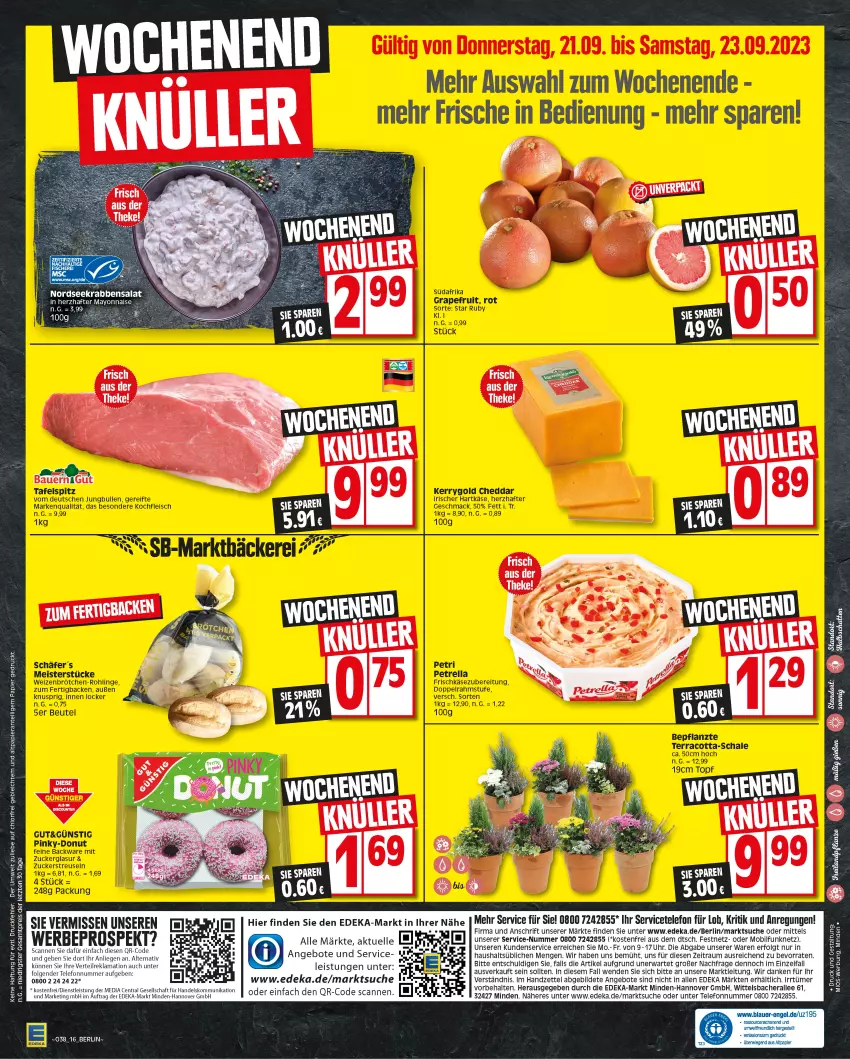 Aktueller Prospekt Edeka - Angebote der Woche - von 18.09 bis 23.09.2023 - strona 16 - produkty: angebot, angebote, deka, eis, elle, LG, Liege, Nordsee, papier, reis, salat, tee, telefon, Ti, uhr, ZTE