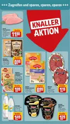 Gazetka promocyjna Rewe - Prospekte - Gazetka - ważna od 26.08 do 26.08.2023 - strona 4 - produkty: aufschnitt, Becher, brustfilet, ehrmann, filet, filets, Geflügel, gutfried, hähnchenbrust, hähnchenbrustfilet, mondamin, mousse, pute, putenbrust, putenbrustfilet, reifen, salami, schnitzel, schweppes, Soße, wiltmann