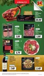 Gazetka promocyjna Lidl - Aktionsprospekt - Gazetka - ważna od 16.12 do 16.12.2023 - strona 23 - produkty: ACC, angebot, Carpaccio, chia, chianti, classico, coupon, dulano, eis, ente, Entenbrust, filet, geback, messer, olive, oliven, olivenöl, olivenöl extra, parmigiano, parmigiano reggiano, pistazien, pralinen, Rana, reggiano, reis, rind, riserva, rotwein, salami, schinken, schwein, schweine, schweinefilet, serrano, Ti, wein, weine, ZTE