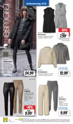 Gazetka promocyjna Lidl - Aktionsprospekt - Gazetka - ważna od 16.12 do 16.12.2023 - strona 46 - produkty: angebot, dell, eis, elle, esmara, gin, hose, Mantel, Mode, ndk, Pullover, reis, Schal, Schale, Steppmante, Strickpullover, Ti, Weste, Wild, ZTE