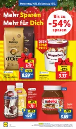 Gazetka promocyjna Lidl - Aktionsprospekt - Gazetka - ważna od 16.12 do 16.12.2023 - strona 56 - produkty: aktionspreis, angebot, bohne, bohnen, coupon, dallmayr, eis, elle, häagen-dazs, milch, Müller, müllermilch, ndk, nutella, reis, Schal, Schale, teller, Ti, ZTE