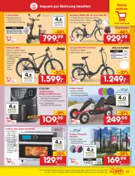 Gazetka promocyjna Netto Marken-Discount - Filial-Angebote - Gazetka - ważna od 21.05 do 21.05.2022 - strona 31 - produkty: akku, angebot, buch, E-Bike, E-Roller, eis, fritteuse, Frittierkorb, grill, Heißluftfritteuse, Kette, korb, LG, Ofen, reifen, reis, rezept, Roller, Schal, Schale, shimano, spülmaschinen, telefon, Ti, Trampolin, ZTE