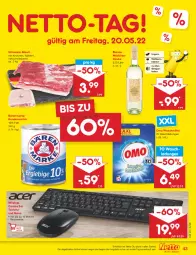 Gazetka promocyjna Netto Marken-Discount - Filial-Angebote - Gazetka - ważna od 21.05 do 21.05.2022 - strona 43 - produkty: angebot, bärenmarke, Bau, bier, kondensmilch, Maus, milch, rel, schwein, schweine, schweine-bauch, Tastatur, Ti, waschmittel, wein, weine, Weißwein, ZTE