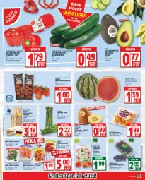 Gazetka promocyjna Edeka - Angebote der Woche - Gazetka - ważna od 13.05 do 13.05.2023 - strona 3 - produkty: avocado, beere, beeren, beutel, bio, deka, edeka bio, eis, Elan, fleisch, früchte, gurke, gurken, heidelbeere, heidelbeeren, jumbo, kiwi, mac, melone, melonen, mini-rispentomaten, paprika, Physalis, Popp, reis, rispentomaten, Romatomaten, salat, Salatgurke, salatgurken, Schal, Schale, snack, spargel, tafeläpfel, Ti, tomate, tomaten, wasser, wassermelone, wassermelonen, zespri, ZTE
