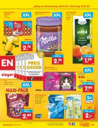 Gazetka promocyjna Netto Marken-Discount - Filial-Angebote - Gazetka - ważna od 07.01 do 07.01.2023 - strona 39 - produkty: angebot, bestpreis, creme, eis, haselnuss, Haselnusscreme, katzennahrung, Kugel, LG, milka, nuss, reis, säfte, Ti, ZTE