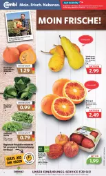Gazetka promocyjna Combi - Prospekte - Gazetka - ważna od 30.09 do 30.09.2023 - strona 2 - produkty: angebot, angebote, bio, Birnen, cola, eis, Kürbis, lebensmittel, orange, orangen, regal, rucola, Schal, Schale, spitzkohl, tafeläpfel, tafelbirnen, Ti, uhr