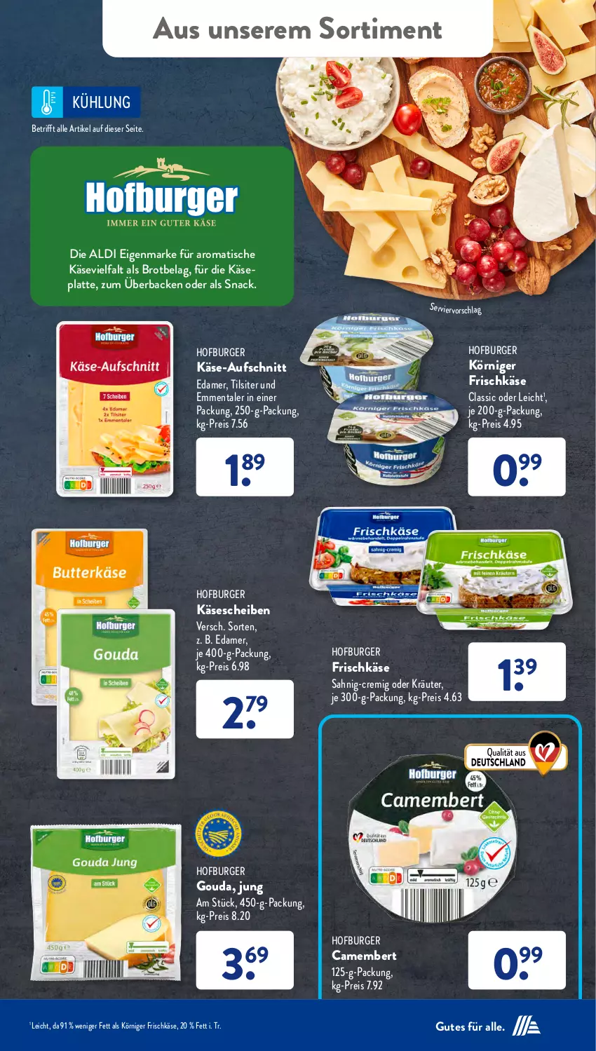 Aktueller Prospekt AldiSud - NÄCHSTE WOCHE - von 29.01 bis 03.02.2024 - strona 34 - produkty: aldi, aufschnitt, brot, burger, camembert, edamer, eis, emmentaler, frischkäse, gouda, Käse, käsescheiben, Körniger Frischkäse, kräuter, latte, oder kräuter, reis, snack, Ti, Tilsiter, tisch