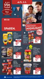 Gazetka promocyjna AldiSud - NÄCHSTE WOCHE - Gazetka - ważna od 03.02 do 03.02.2024 - strona 25 - produkty: alle artikel ohne dekoration, ball, Becher, beef, burger, chili, dekoration, eis, flasche, gin, gurke, gurken, hamburger, homann, ketchup, mayonnaise, reis, röstzwiebeln, sandwich, sauce, schnitten, senf, snack, snacks, Ti, würzsauce, Yo, ZTE, zwiebel, zwiebeln