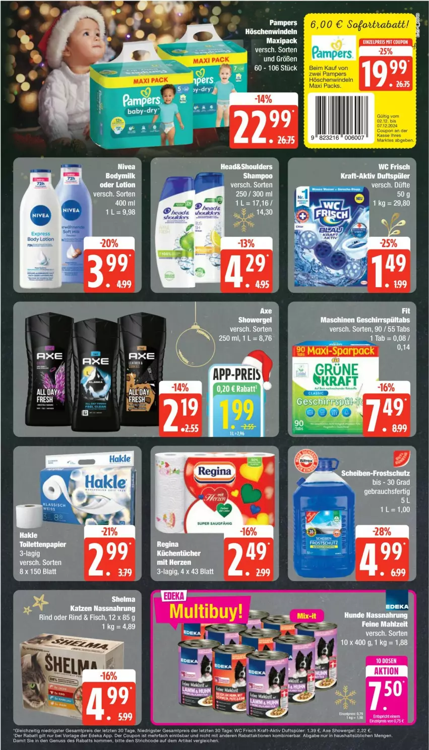 Aktueller Prospekt Edeka - Prospekte - von 02.12 bis 07.12.2024 - strona 23 - produkty: axe, body, body lotion, coupon, deka, eis, geschirr, kraft, Lotion, nuss, reis, Sofa, Ti, wc frisch, windeln, ZTE