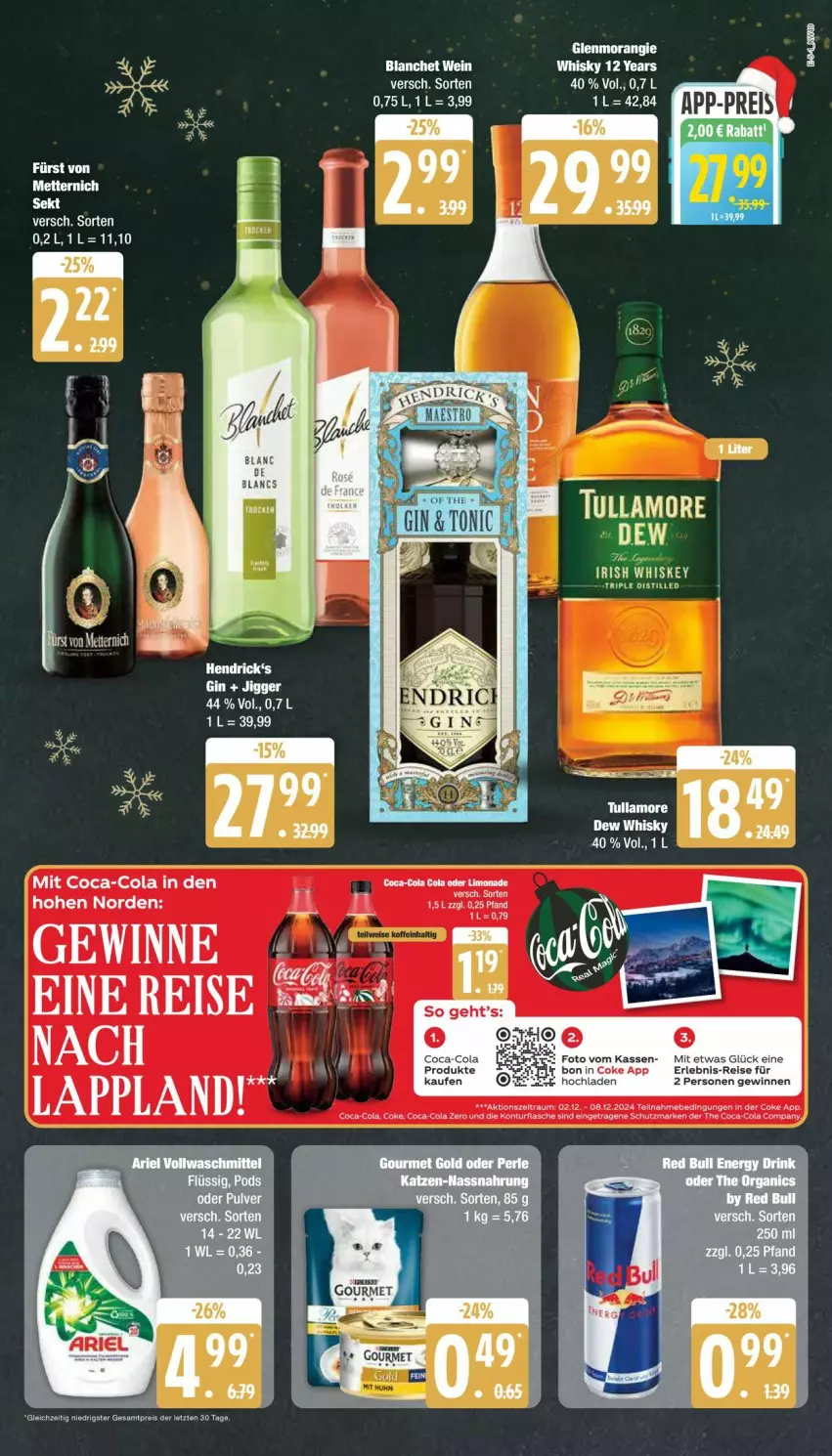 Aktueller Prospekt Edeka - Prospekte - von 02.12 bis 07.12.2024 - strona 5 - produkty: coca-cola, cola, eis, flasche, reis, Ti, tullamore, wein, ZTE