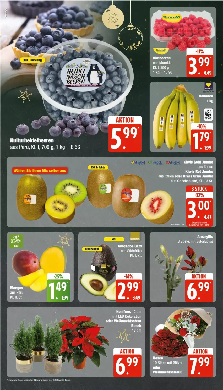 Aktueller Prospekt Edeka - Prospekte - von 02.12 bis 07.12.2024 - strona 8 - produkty: dekoration, eis, jumbo, kiwi, Konifere, reis, Ti, Weihnachtsstern, ZTE