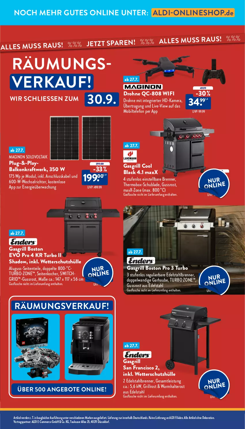 Aktueller Prospekt Aldi Nord - Von Montag - von 28.07 bis 02.08.2025 - strona 33 - produkty: aldi, angebot, angebote, Bau, dekoration, Drohne, edelstahl, eis, ente, erde, flasche, gasgrill, gin, grill, grillrost, kamera, Kocher, kraft, lack, rum, schutzhülle, telefon, Ti