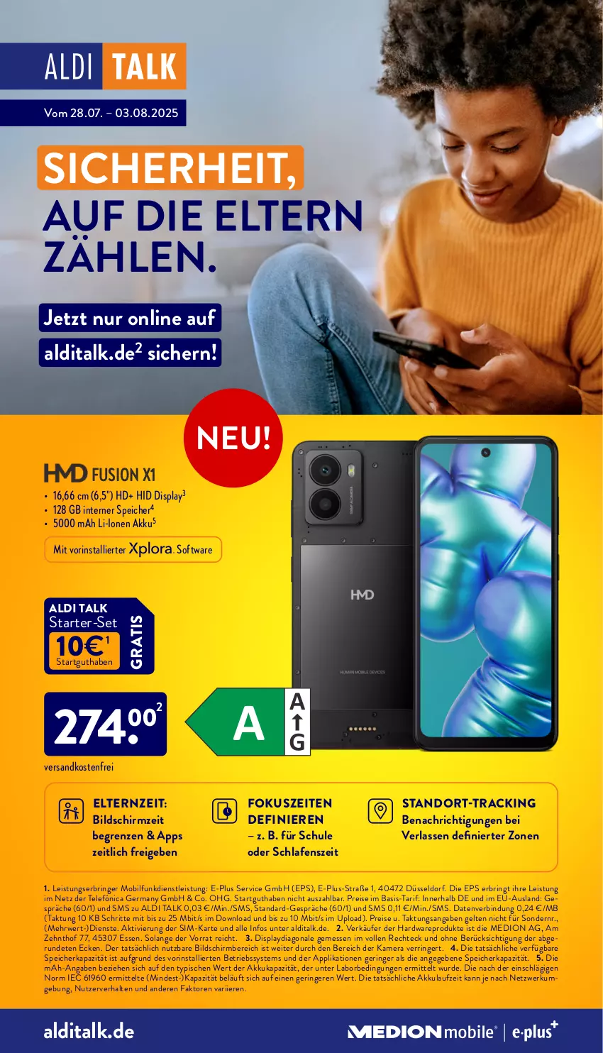 Aktueller Prospekt Aldi Nord - Von Montag - von 28.07 bis 02.08.2025 - strona 40 - produkty: akku, aldi, aldi talk, Betriebssystem, eis, Germ, hardware, kamera, medion, ndk, reis, ring, rwe, sim, Software, Ti, versandkostenfrei