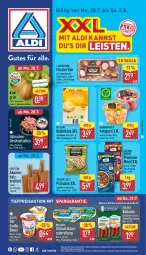 Gazetka promocyjna Aldi Nord - Von Montag - Gazetka - ważna od 02.08 do 02.08.2025 - strona 1 - produkty: aldi, antipasti, asti, auer, Bau, Bauer, Becher, beutel, butter, butterkäse, Crofton, eier, eis, Elan, elle, geschnetzeltes, gin, Hähnchengeschnetzeltes, Holz, houdek, kabanos, Käse, kiwi, milka, milkana, müsli, pistazien, reis, salz, Schmelzkäse, teller, Ti, tiefpreis, Zelt, ZTE