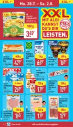 Gazetka promocyjna Aldi Nord - Von Montag - Gazetka - ważna od 02.08 do 02.08.2025 - strona 10 - produkty: aldi, angebot, angebote, Becher, beutel, burger, drink, Edelsalami, eis, emmentaler, flasche, gouda, joghur, joghurt, Käse, lyoner, Mett, mettwurst, pudding, Reibekäse, salami, salz, schinken, Ti, wurst, Yo, zwiebel, zwiebelmettwurst