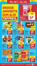 Gazetka promocyjna Aldi Nord - Von Montag - Gazetka - ważna od 02.08 do 02.08.2025 - strona 11 - produkty: aldi, angebot, angebote, aus der tiefkühlung, Becher, beere, beeren, beutel, braten, chicken nuggets, chicken wings, curry, dessert, desserts, eis, filet, filets, fleisch, gewürz, gin, grill, gurke, Hähnchenfleisch, himbeer, himbeere, himbeeren, homann, kartoffel, lachs, nuggets, pommes, reis, salat, sandwich, Ti, tiefpreis, torte, wurst, ZTE