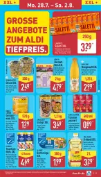 Gazetka promocyjna Aldi Nord - Von Montag - Gazetka - ważna od 02.08 do 02.08.2025 - strona 13 - produkty: aldi, almare, angebot, angebote, basmati, braten, Bratheringe, direktsaft, eintopf, eis, filet, filets, fisch, flasche, fleisch, Fondue, Frittieröl, frucht, fruchtfleisch, gin, hering, ideal zum braten, knoblauch, kräuter, mais, mit frucht, natur, olive, oliven, orange, orangen, orangensaft, reis, rind, rindfleisch, ring, saft, salami, schwein, schweine, Spezi, thunfisch, Ti, tiefpreis, Tiere, tomate, tomaten, Tomaten Passiert, topf, wein, weine, ZTE